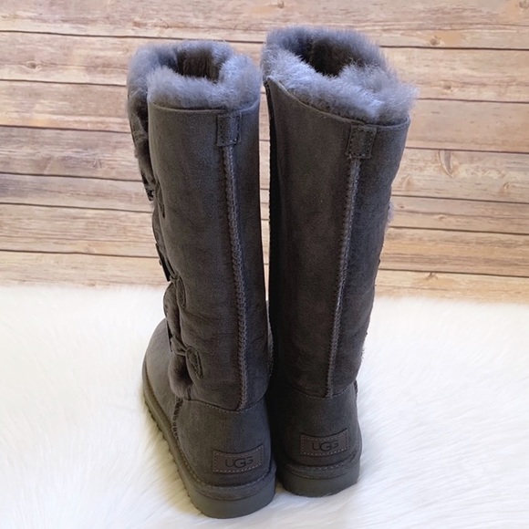UGG Grey Bailey Button Triplet II Boots - Picture 5 of 7